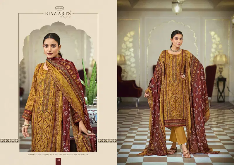 Bin Saeed Hit List By Riaz Arts Cotton Printed Dress Material Wholesale Online